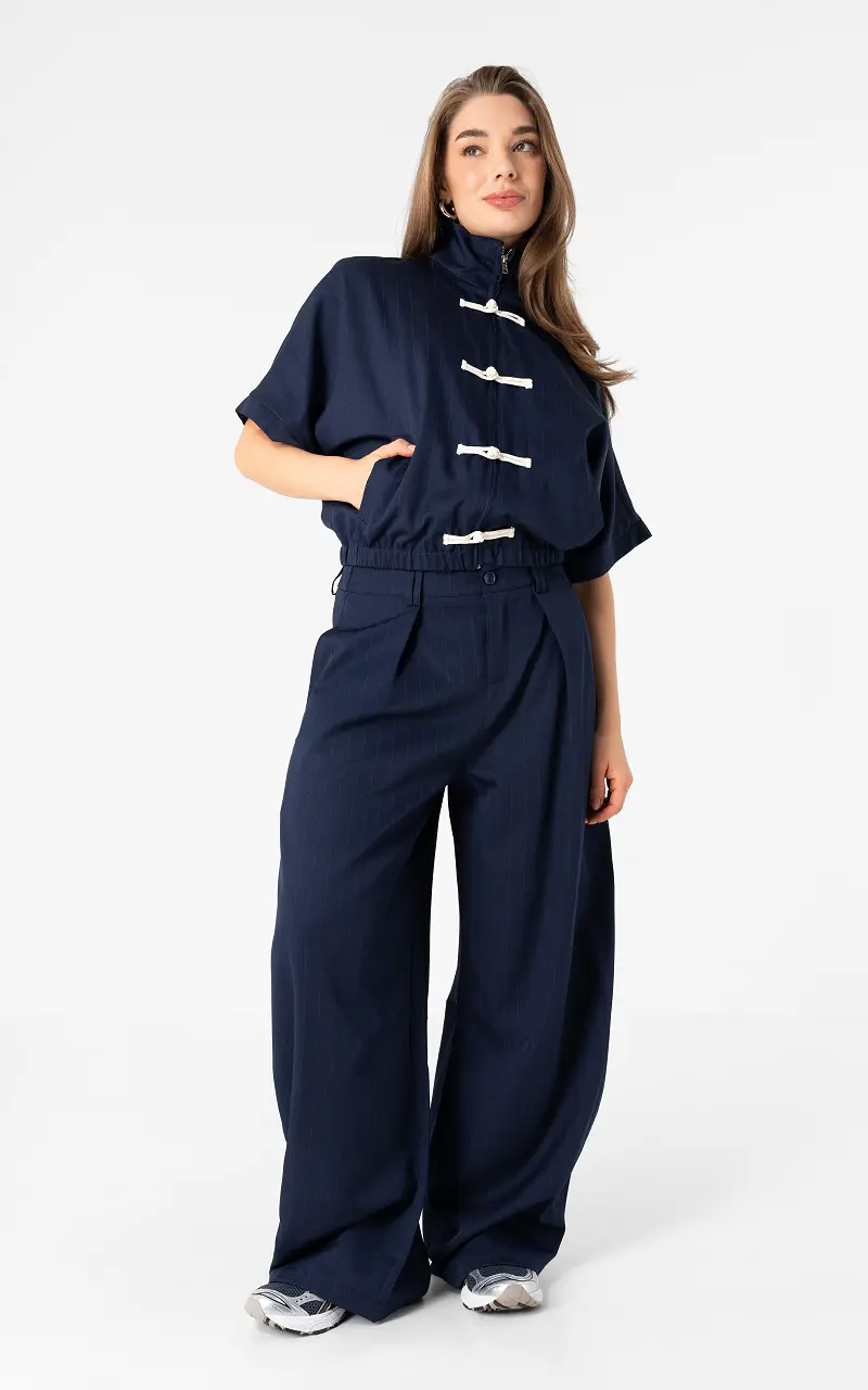 Pinstripe trousers Blue Cream