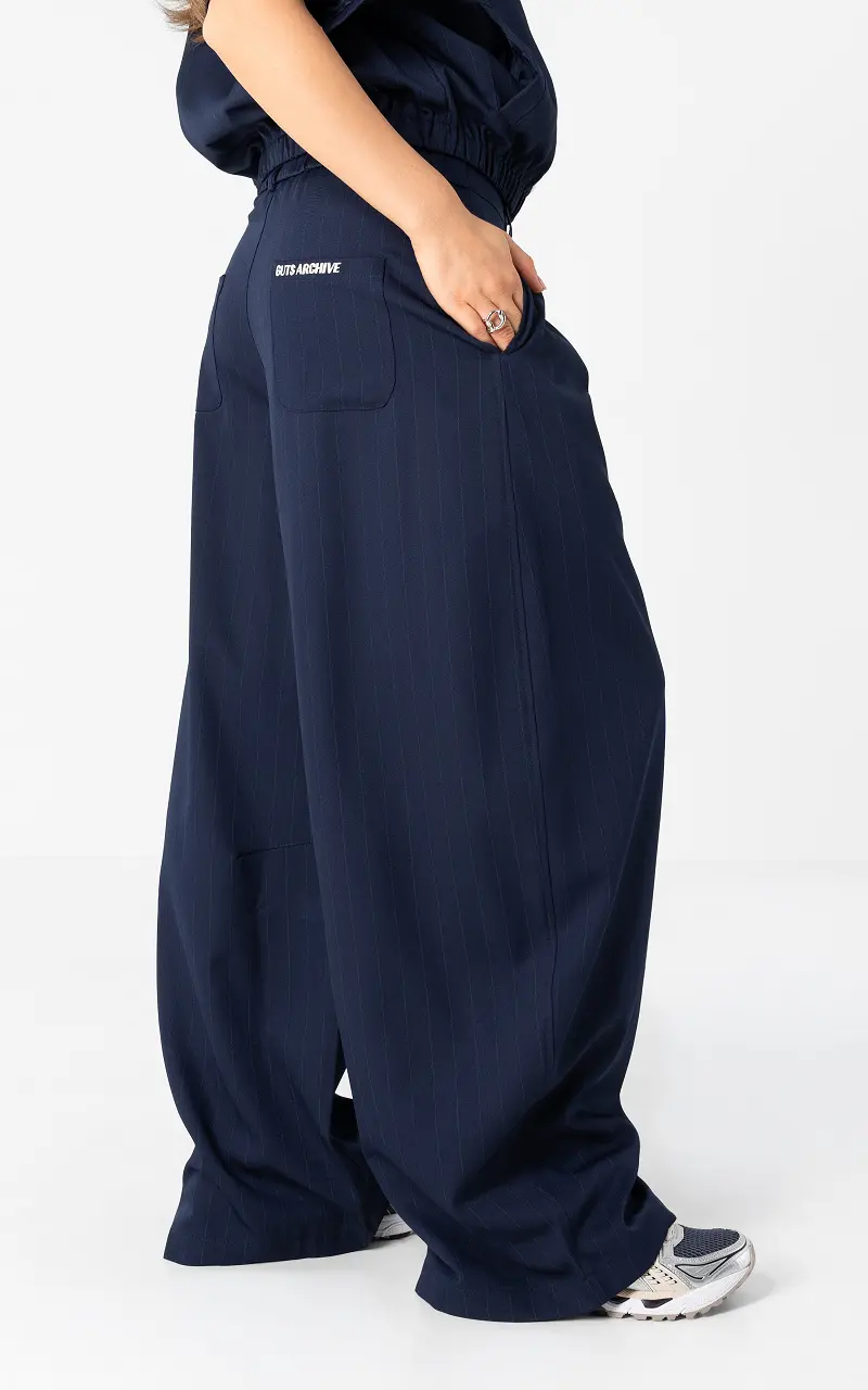 Pinstripe trousers Blue Cream