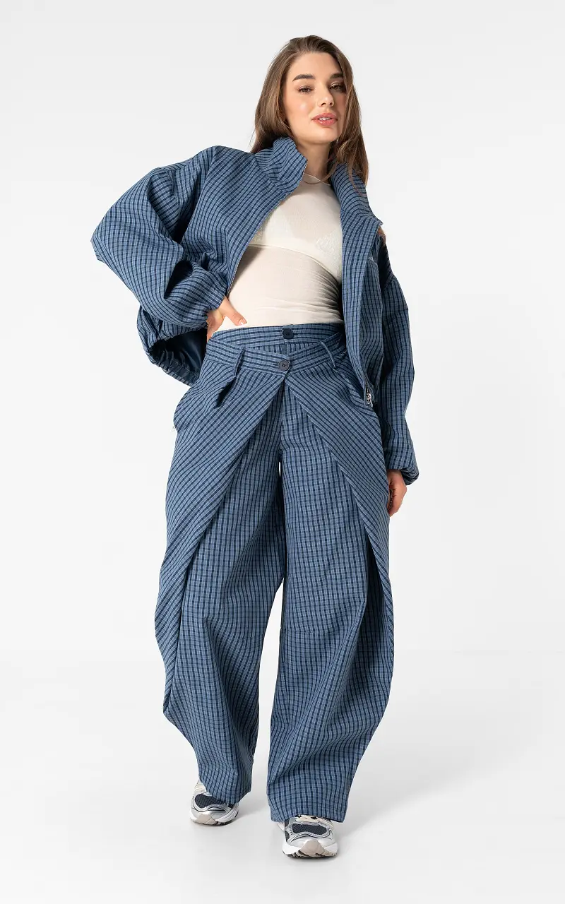 Checked trousers Blue