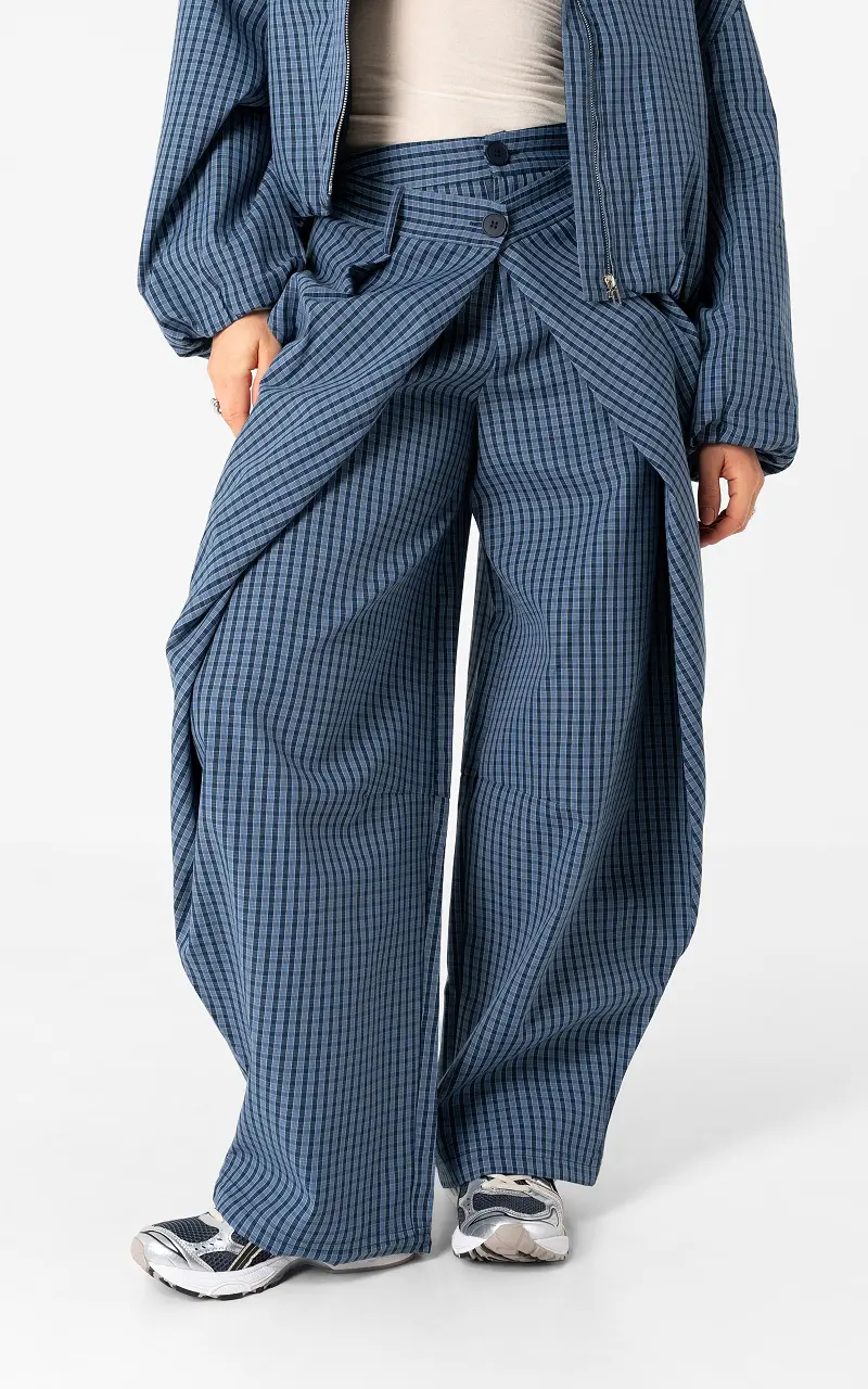 Checked trousers Blue