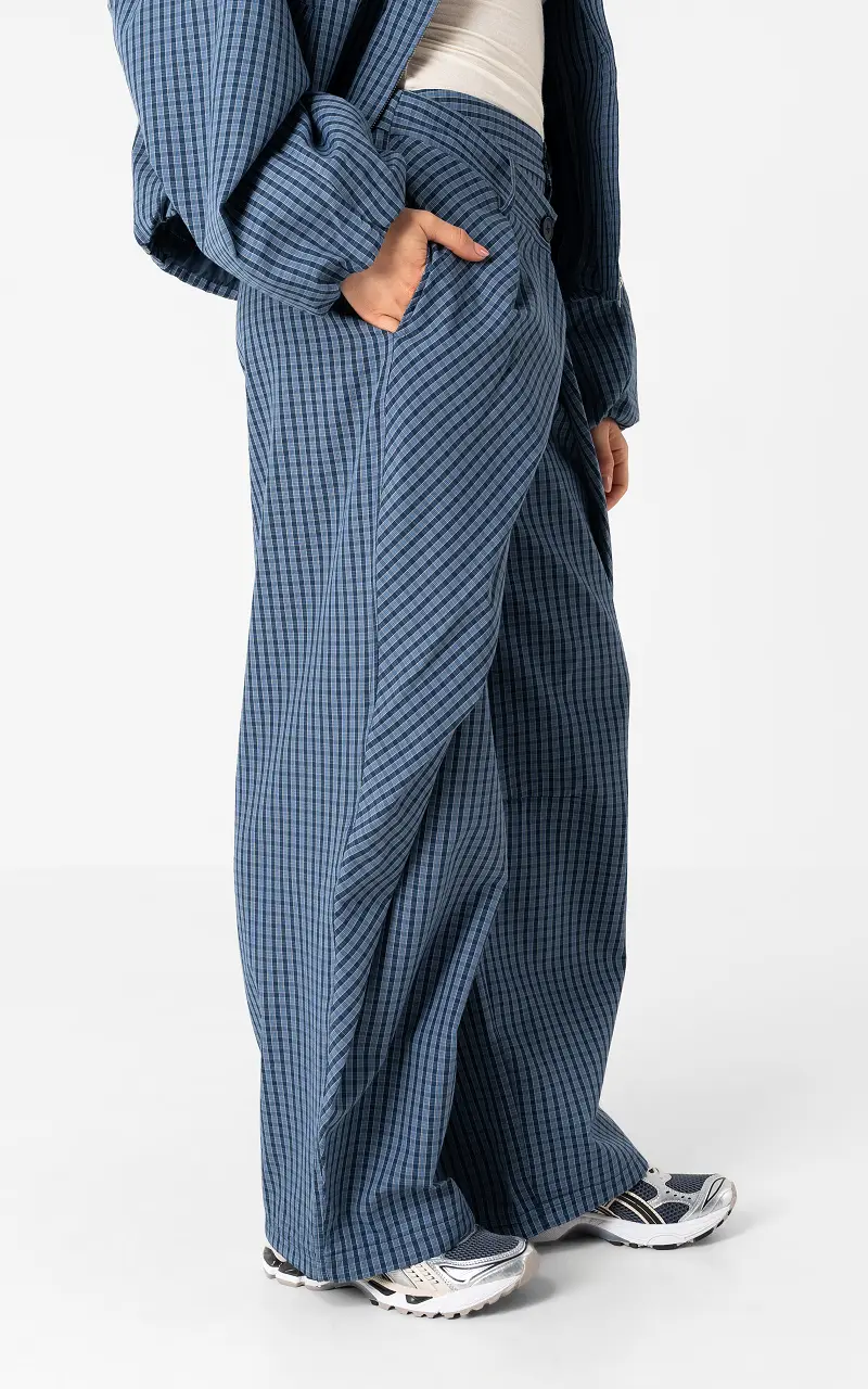 Checked trousers Blue