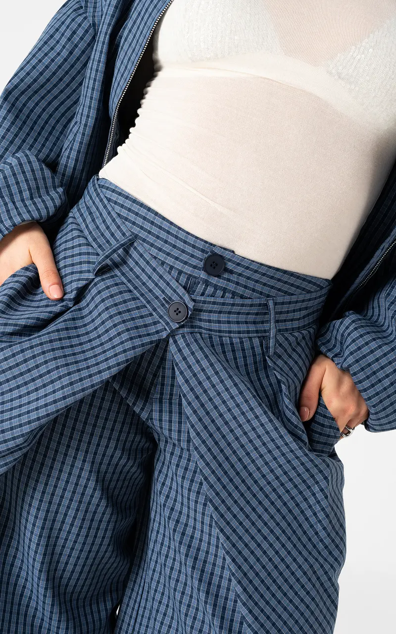 Checked trousers Blue