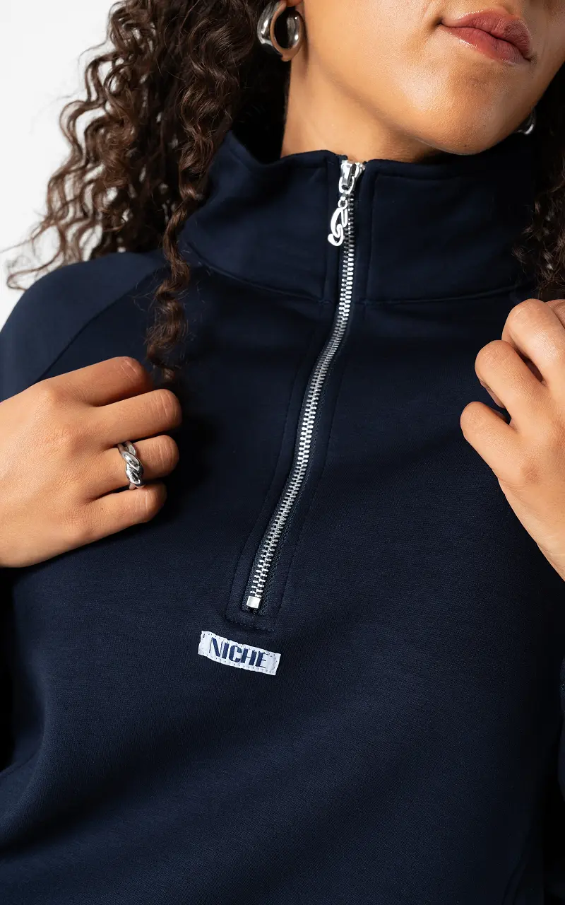 Quarter zip jumper Dark Blue