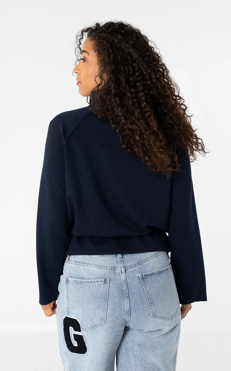Quarter zip jumper Dark Blue