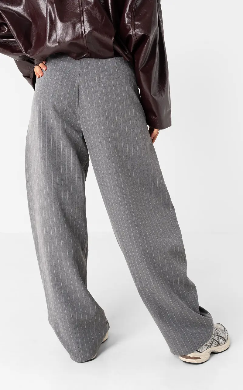 Rhinestone wide leg trousers Grey Silver
