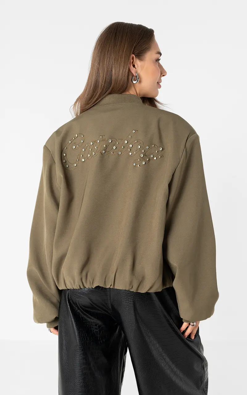 Oversized bomber Taupe