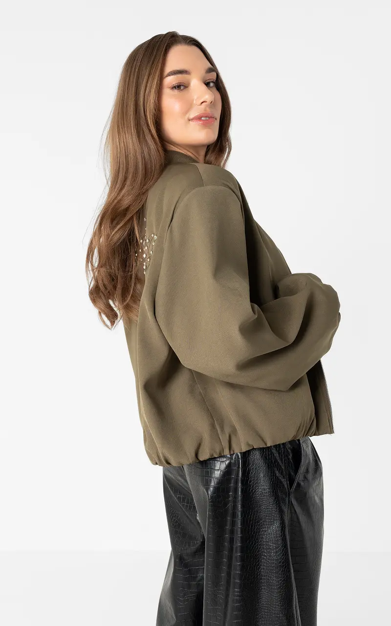 Oversized bomber Taupe