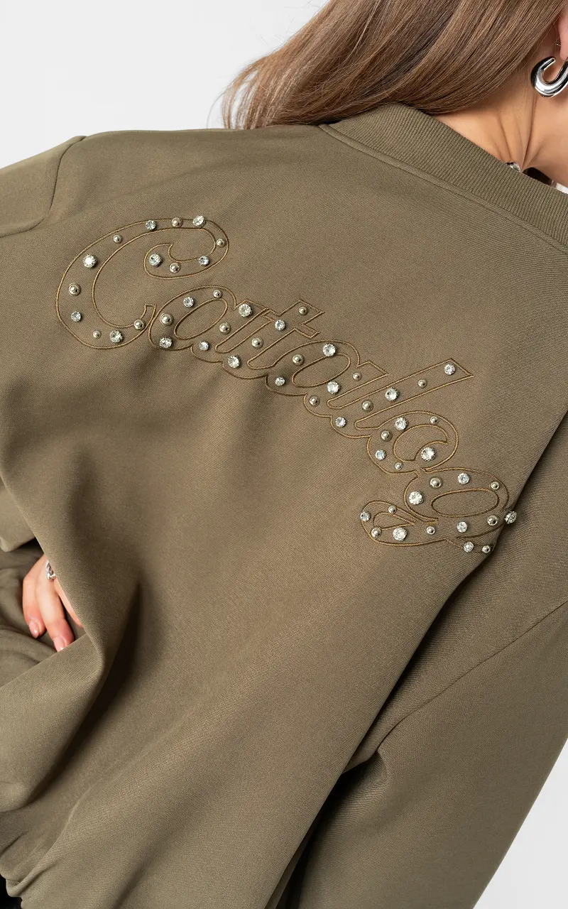 Oversized bomber Taupe