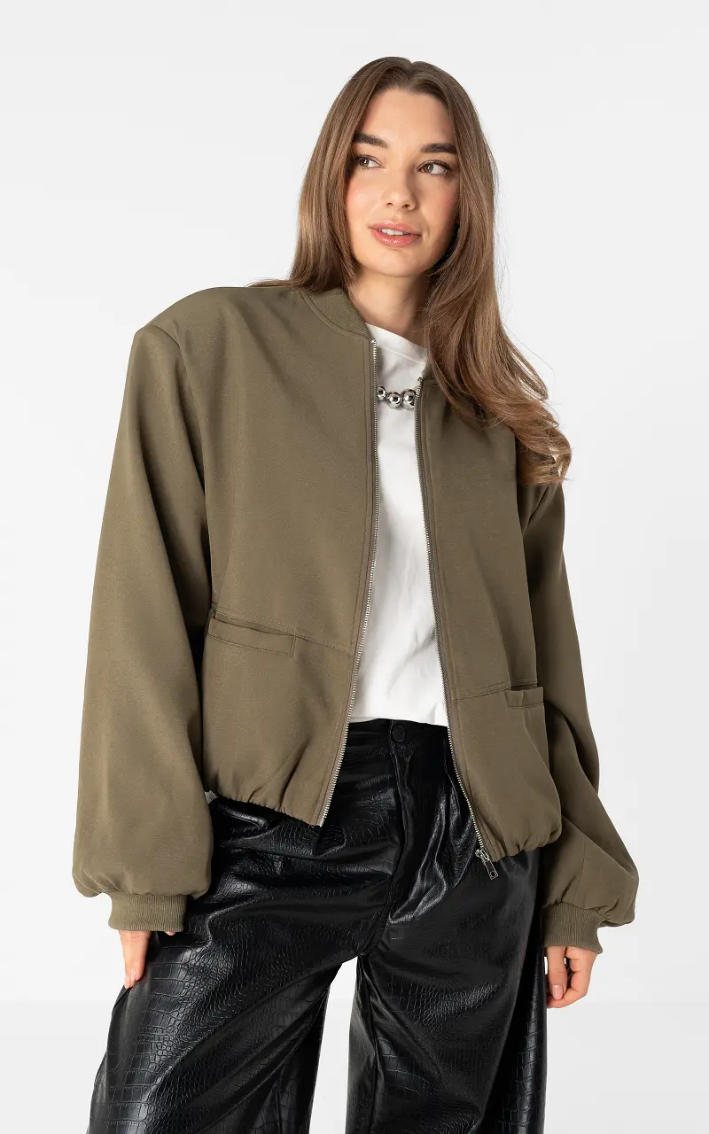 Oversized bomber Taupe
