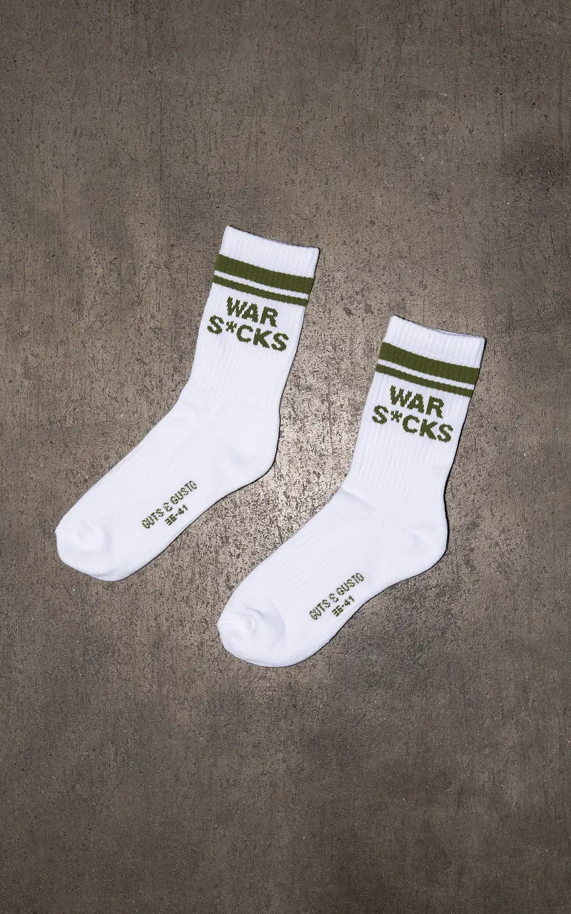 War S*cks Socken Weiß Dunkelgrün