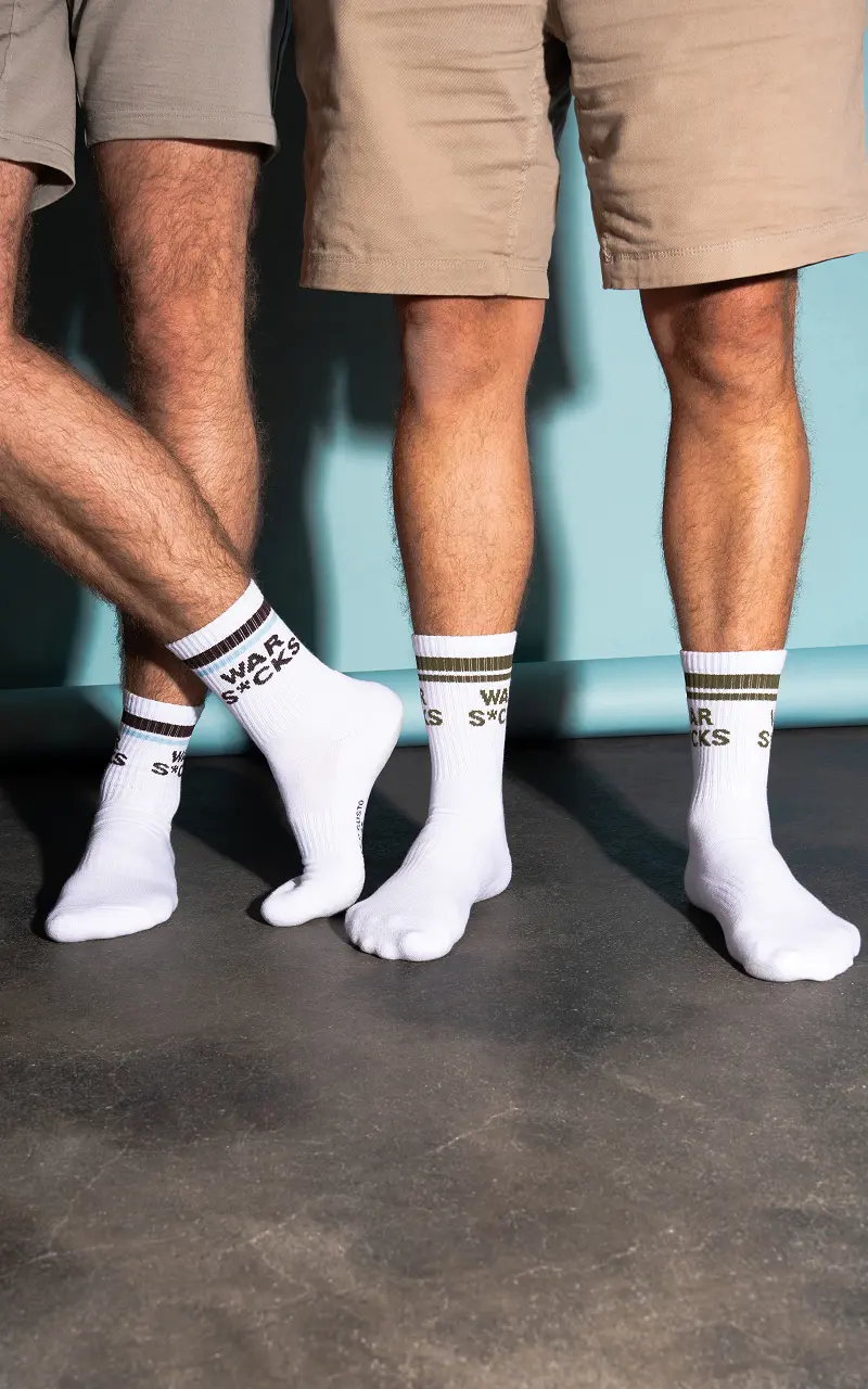 War S*cks Socken Weiß Hellblau