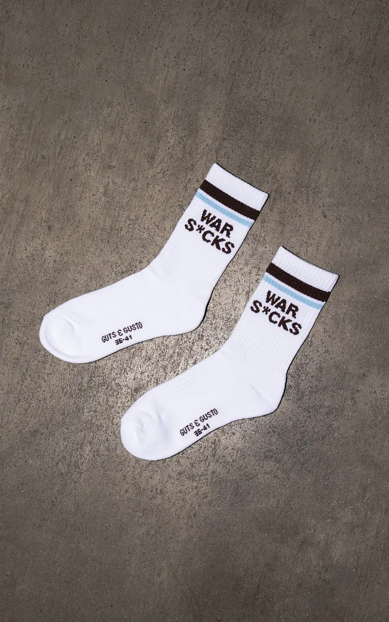 War S*cks Socken Weiß Hellblau