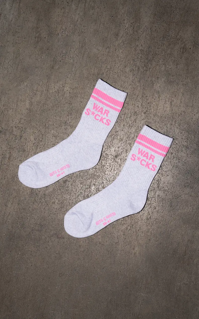 War S*cks Socken Grau Pink