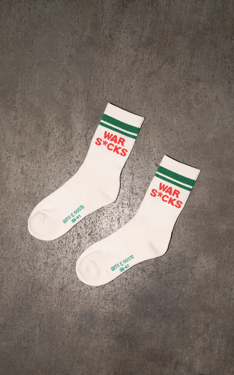 War S*cks Socken Creme Grün