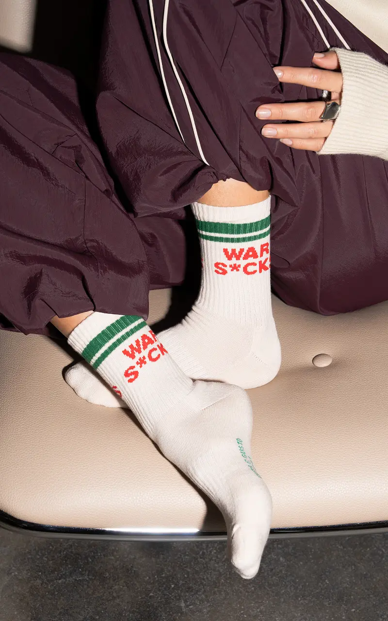 War S*cks Socken Creme Grün