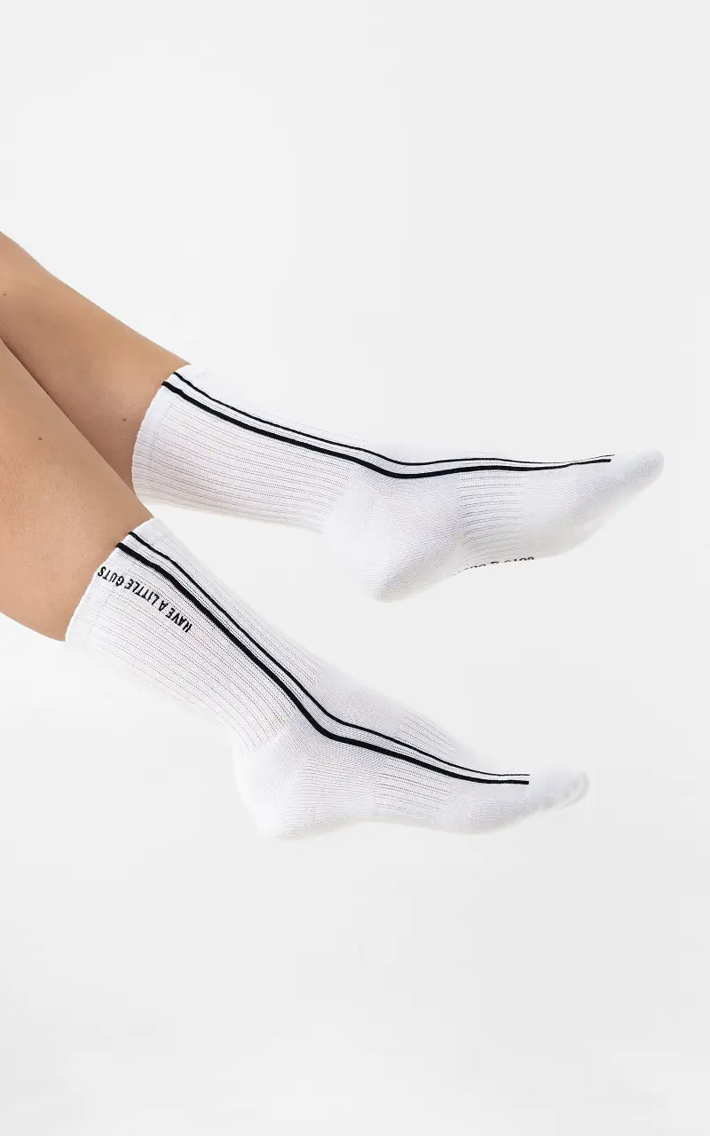 Chaussettes Guts Blanc Noir