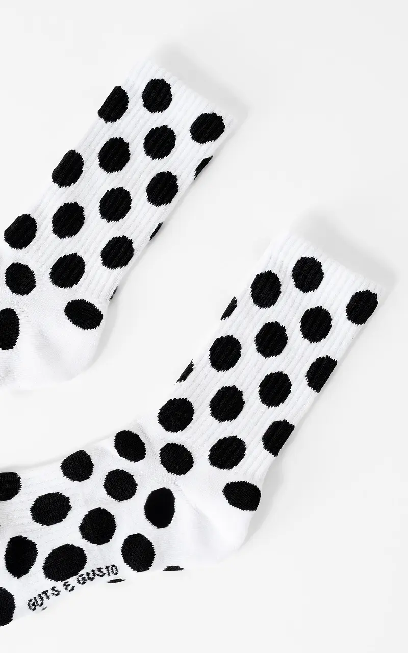 Sock dots White Black