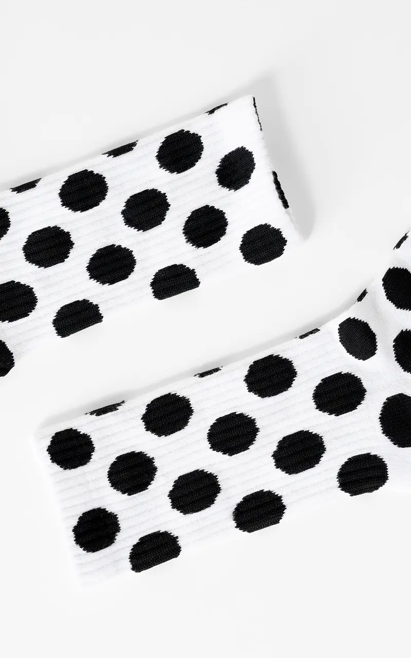 Sock dots White Black