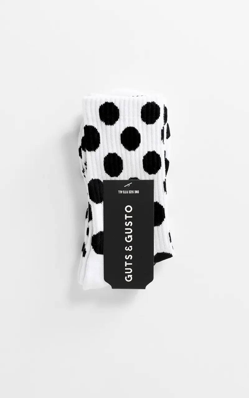 Sock dots White Black