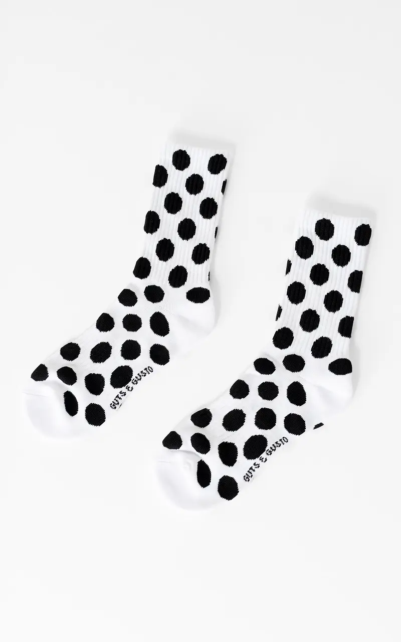 Sock dots White Black