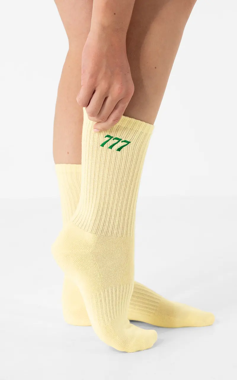 Chaussettes 777 Jaune Vert