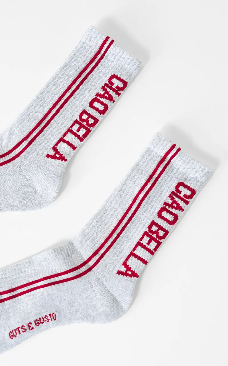 Sock Ciao bella Grey Red