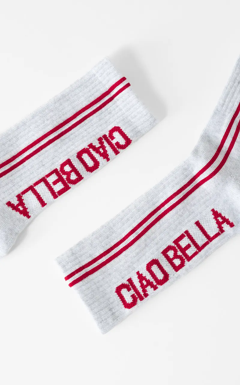 Sock Ciao bella Grey Red
