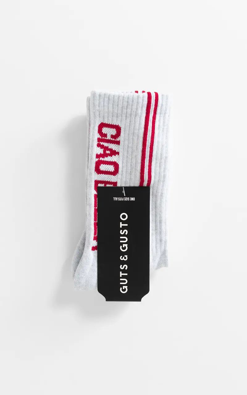 Sock Ciao bella Grey Red