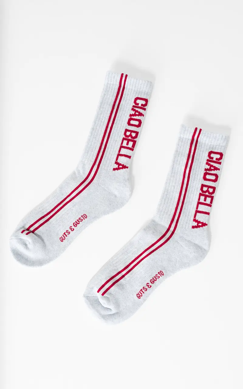 Sock Ciao bella Grey Red
