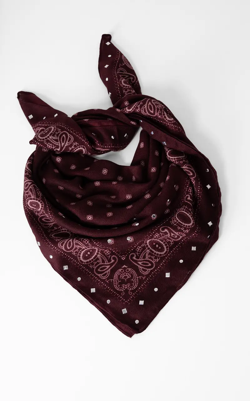 Schal mit Muster Bordeaux