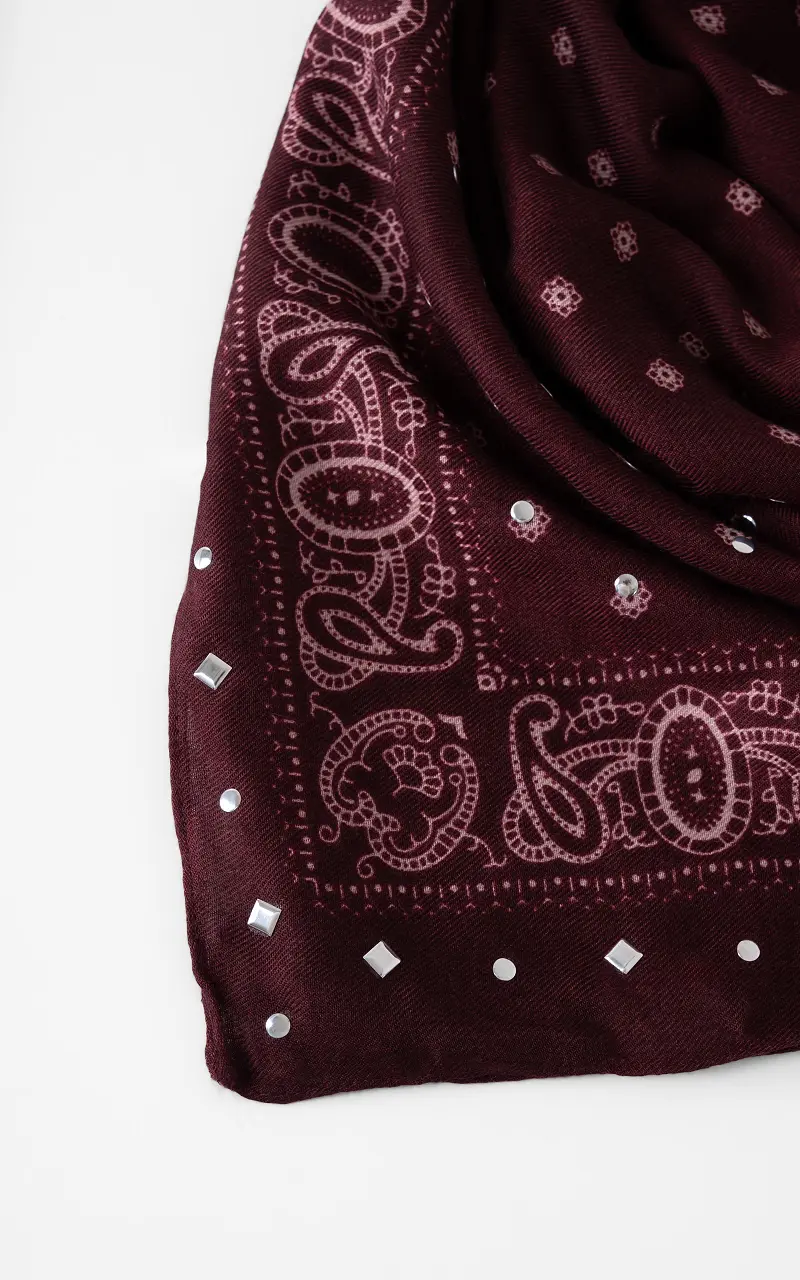 Schal mit Muster Bordeaux