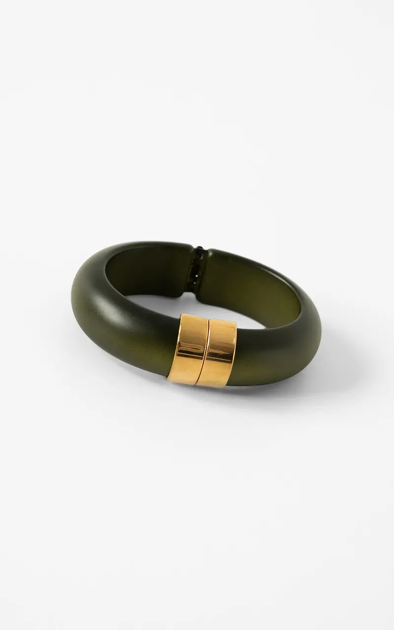 Statement-Armband Dunkelgrün Gold