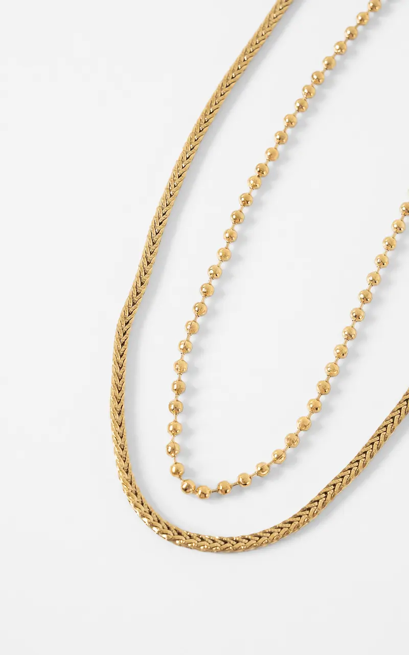 Duo chain ketting Goud