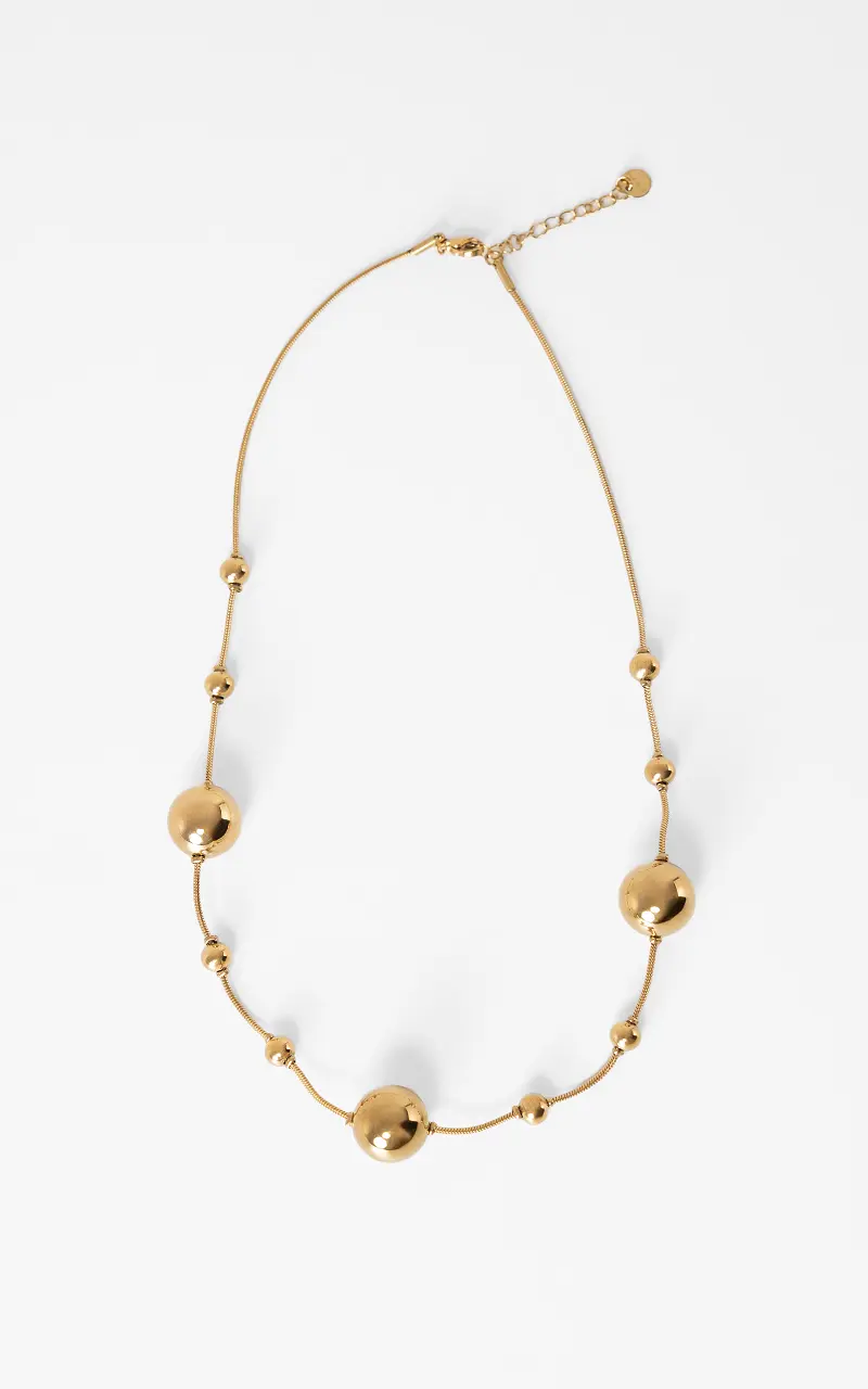 Statement ball necklace Gold