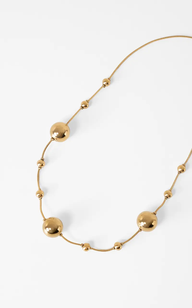 Statement ball necklace Gold