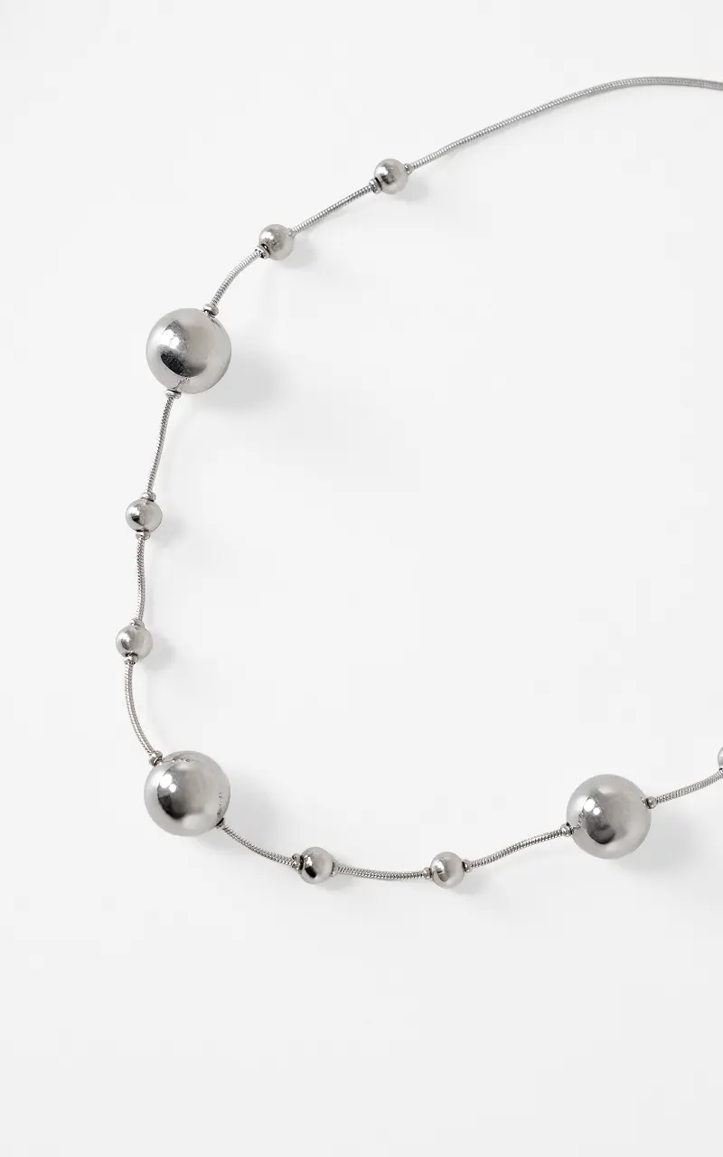 Statement ball necklace Silver