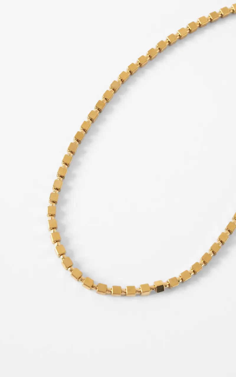 Cube necklace Gold