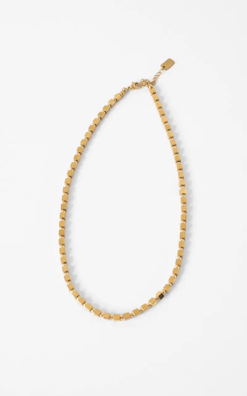 Cube necklace Gold