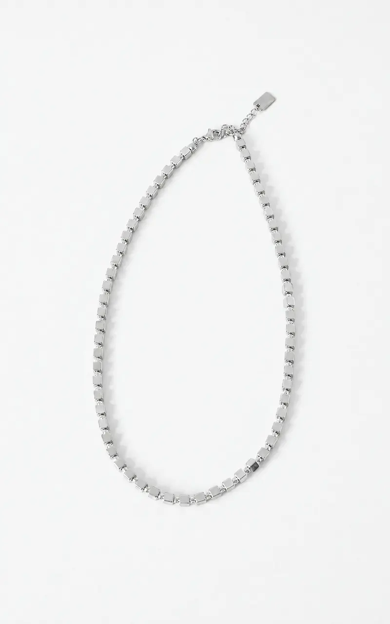 Cube necklace Silver