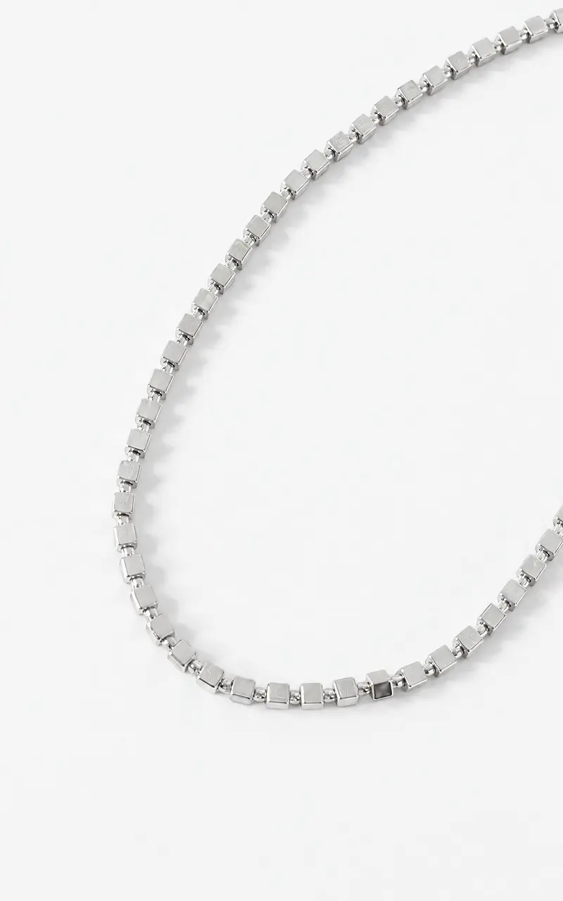Cube necklace Silver