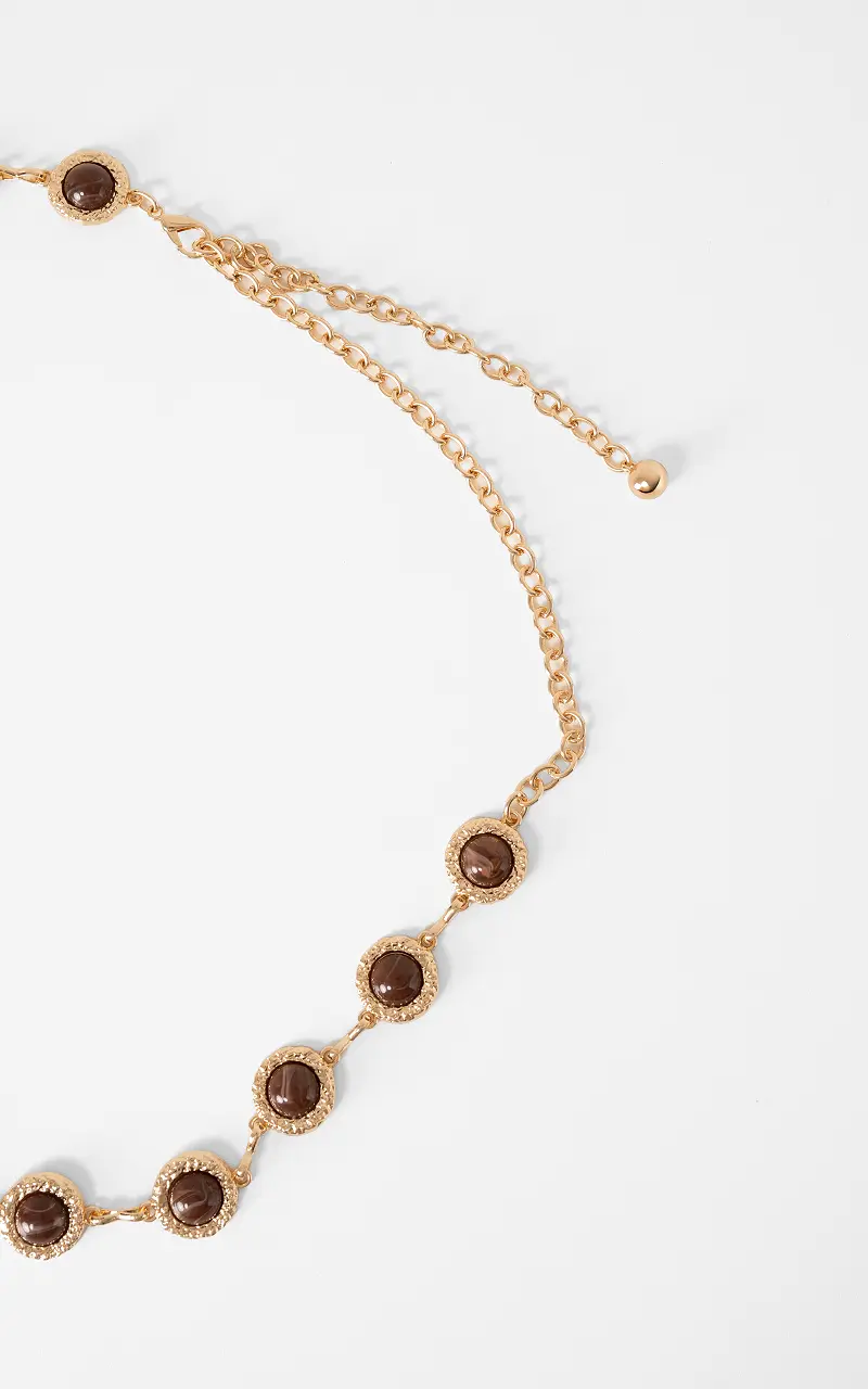 Ketting riem Goud Bruin