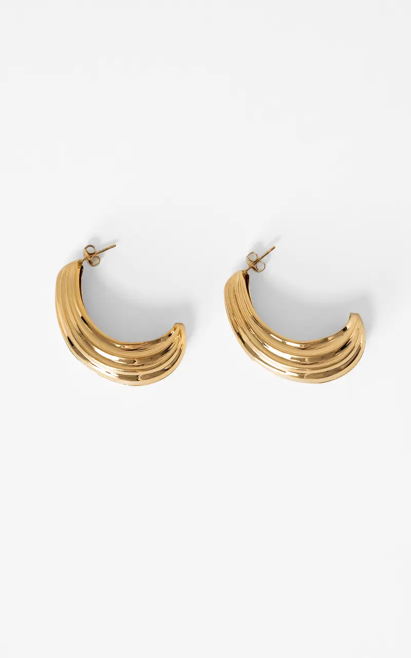 Ribbed hoops Gold