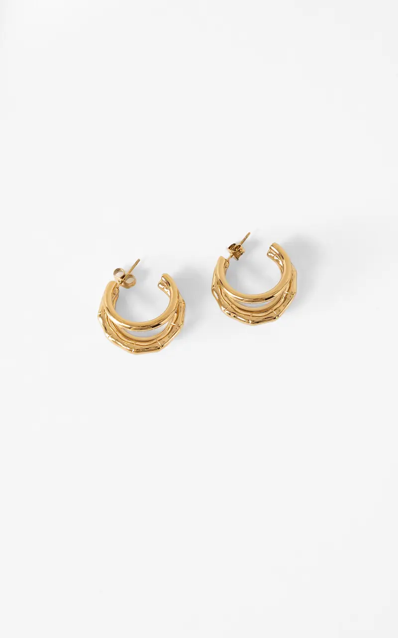 Triple layer hoops Gold
