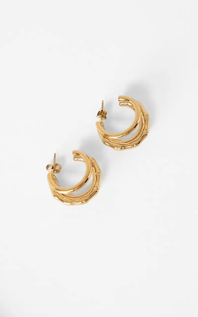 Triple layer hoops Gold