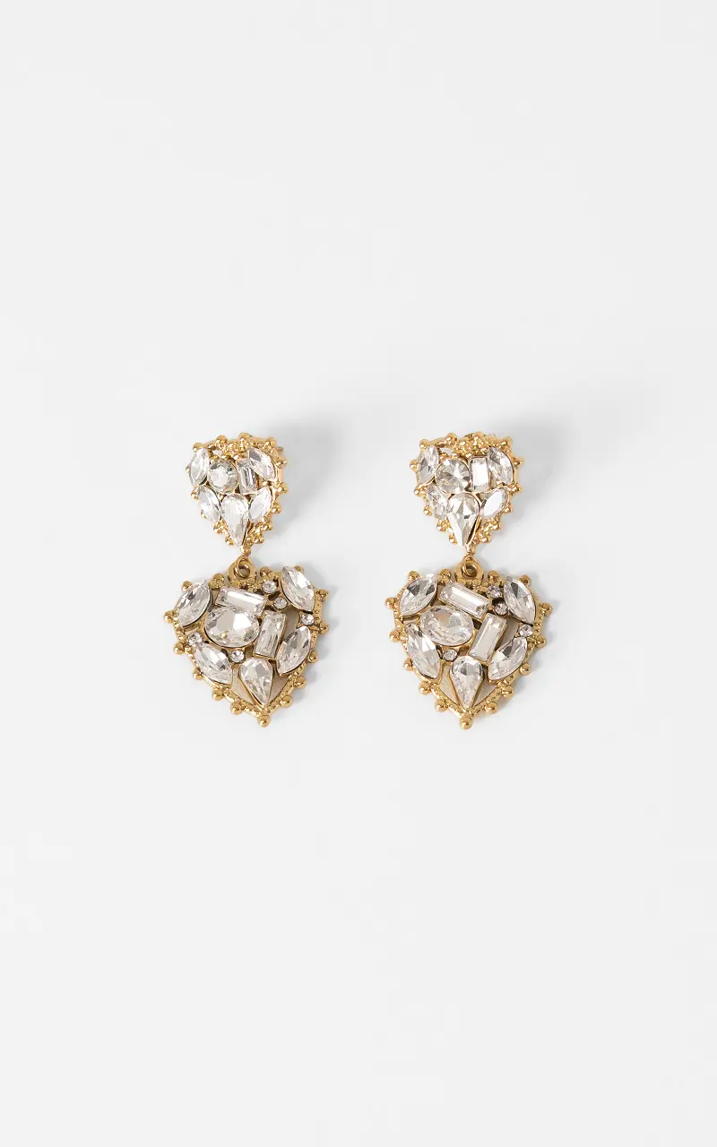 Rhinestone earrings Gold