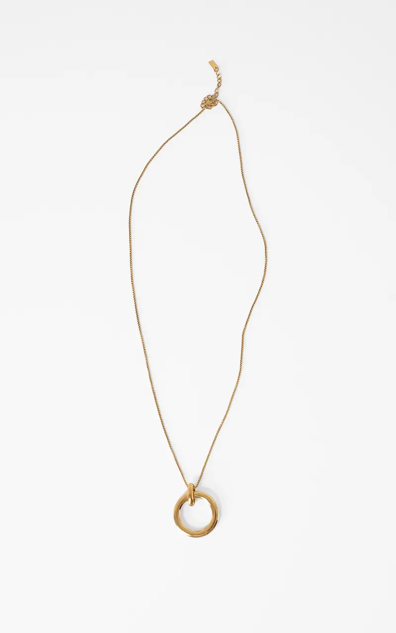 Fine circle necklace Gold