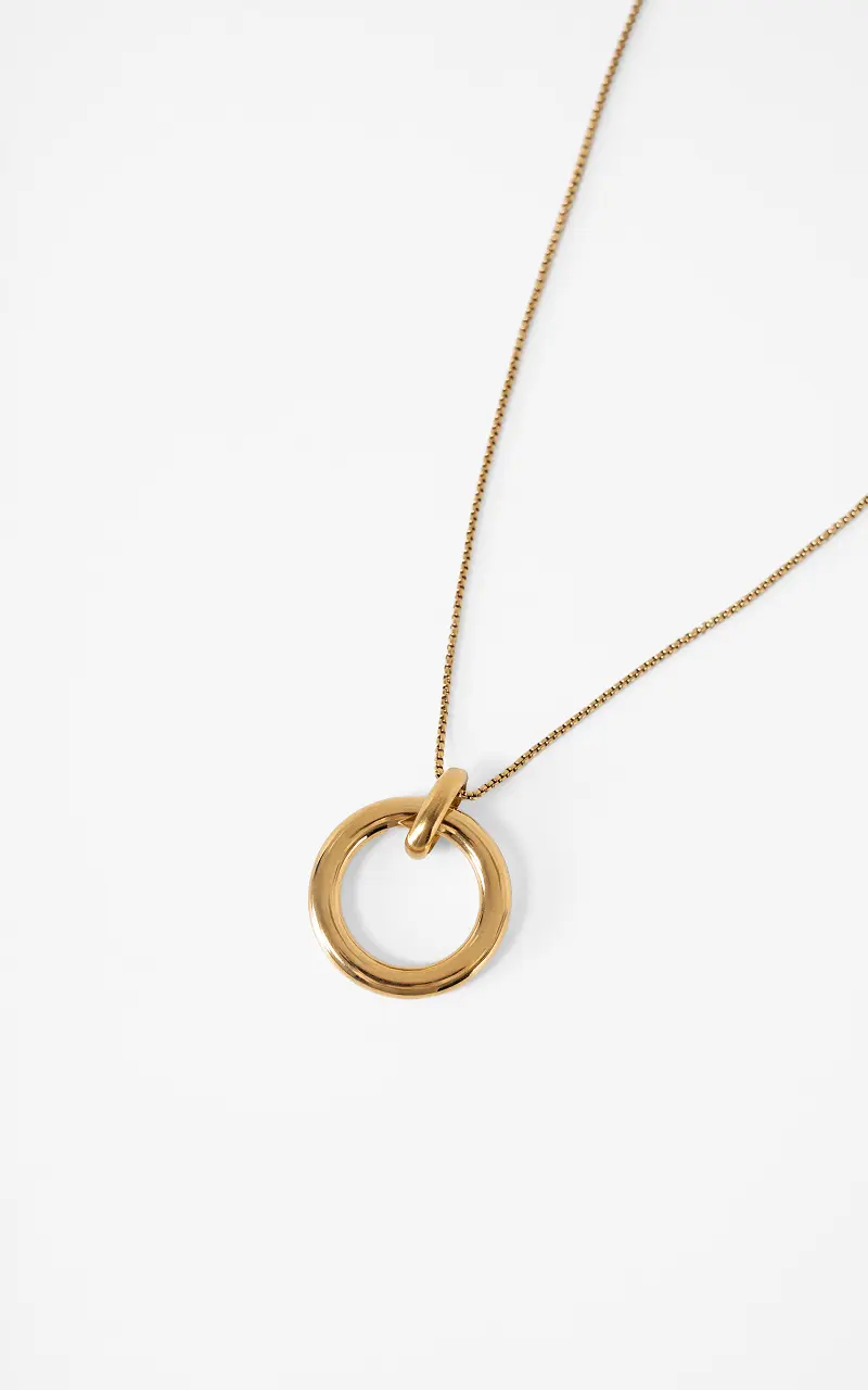 Fine circle necklace Gold