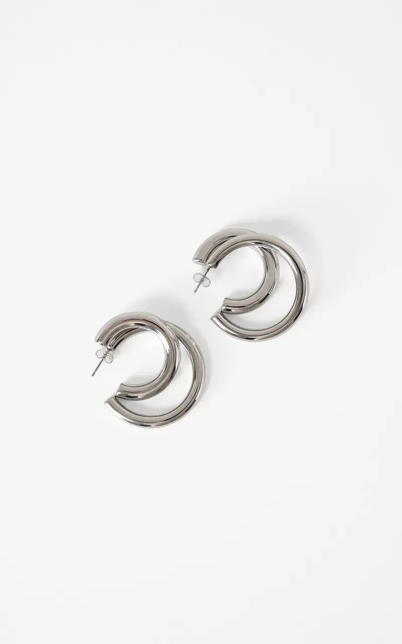 Double hoops Silver