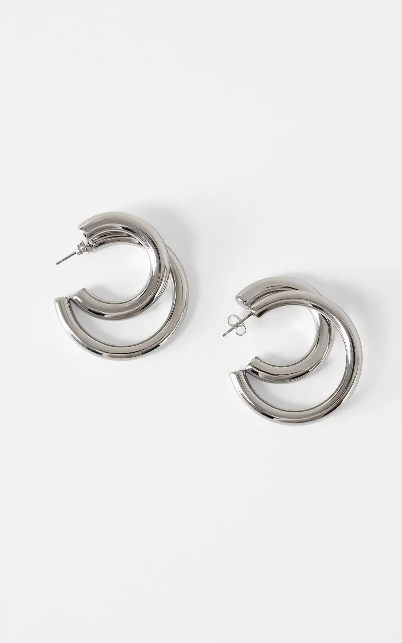 Double hoops Silver