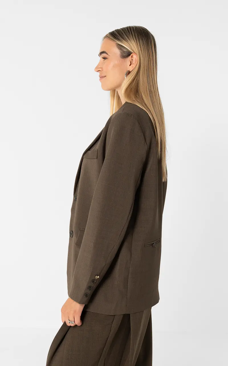 Oversized blazer Donkerbruin